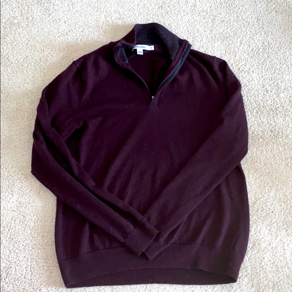 Plum Calvin Klein Wool Sweater